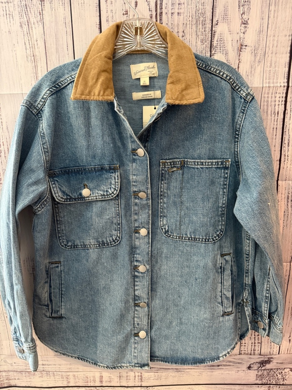 Universal Thread Denim Jacket with Corduroy Collar XS